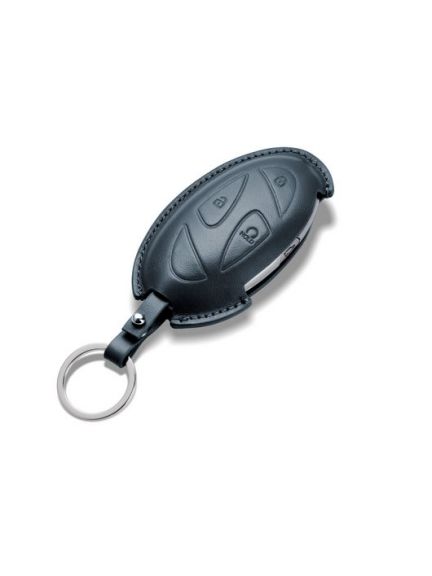 Funda de cuero para llave Hyundai, azul oscuro