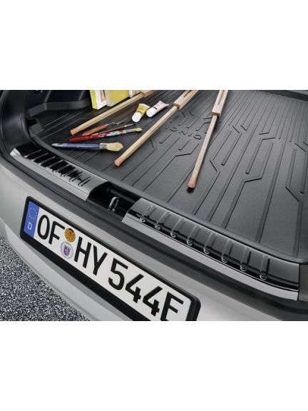 Línea de moldura del umbral del maletero, negro piano