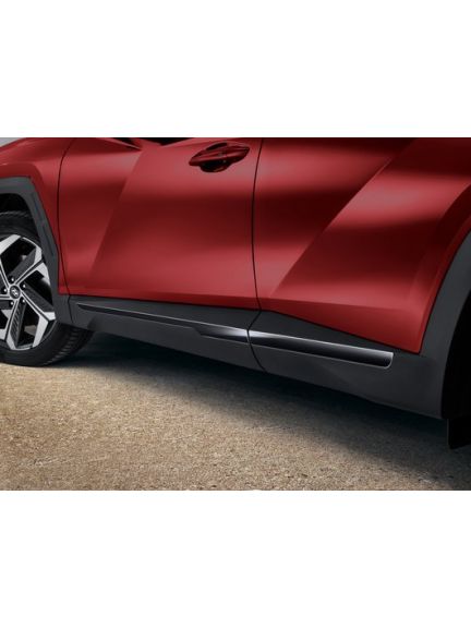 Líneas de moldura laterales, negro piano, juego de 4