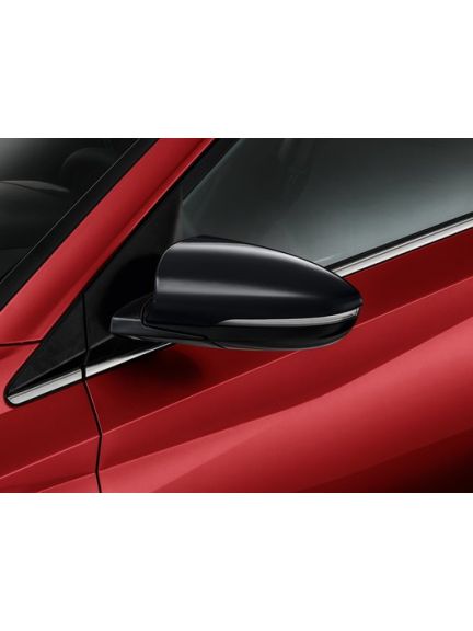 Set cubiertas para espejos retrovisores, negro